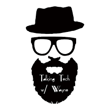 Talking Tech with Wayne logo - A man with a hat, glasses, and a full beard.