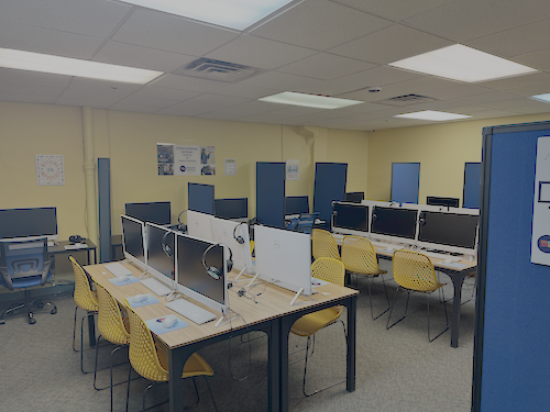 Pearson VUE testing center and computer lab.