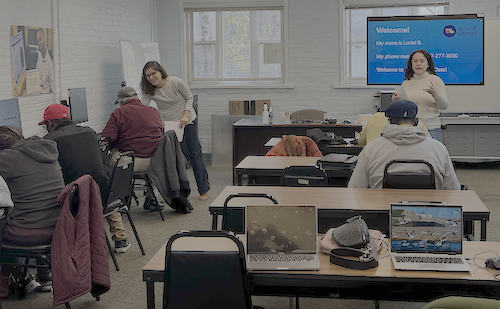 Northstar Digital Skills classroom with adult students.